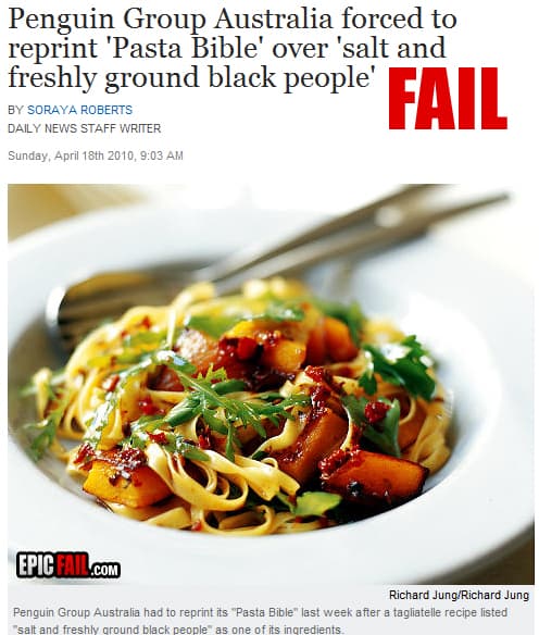 Scene: epic Recipe Fail
