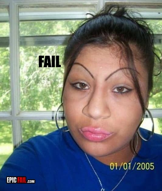 Clip: eyebrows Fail