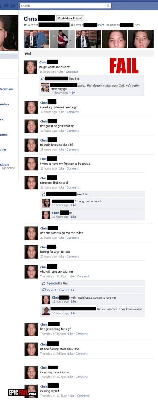 Moment: facebook Fail