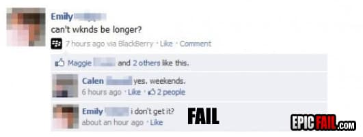Scene: facebook Fail