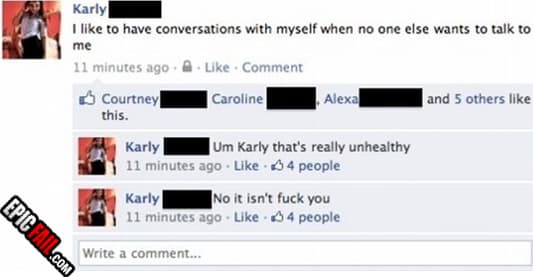 Moment: facebook Sanity Fail