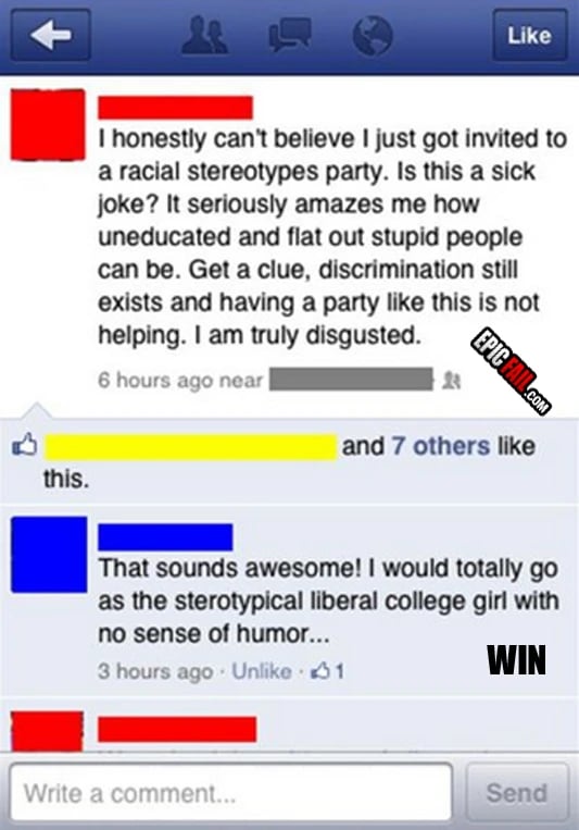 Caught on camera: facebook Fail / Reply Win