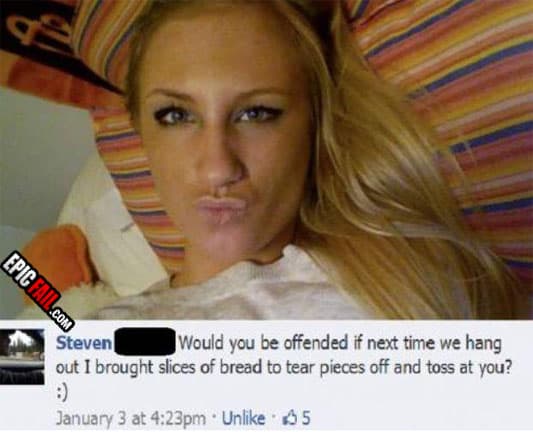 Caught on camera: facebook Profile Picture Fail / Comment Win