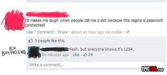 Watch: facebook Status Fail / Ex-Boyfriend Win