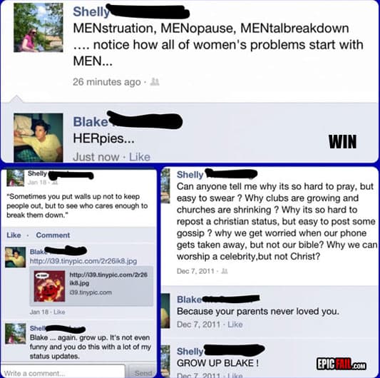 Scene: facebook Troll Win