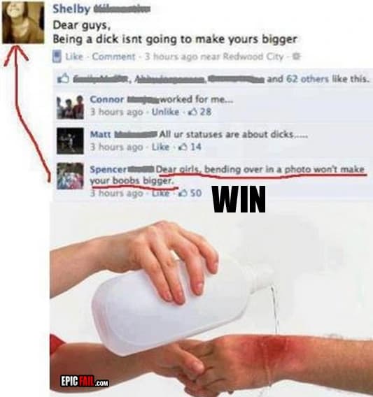 Caught on camera: facebook Comment Win