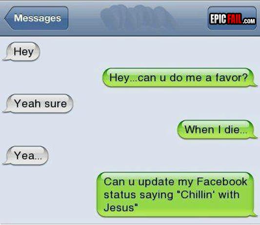 Caught on camera: facebook Text Request Win