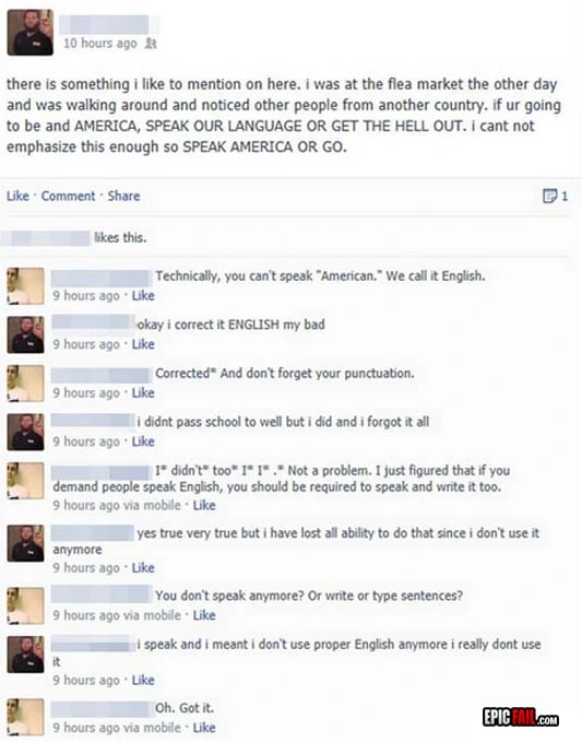 Scene: facebook Fail