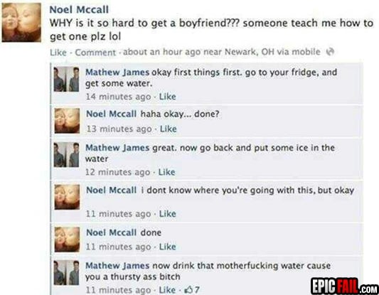 Moment: facebook Fail / Troll Win