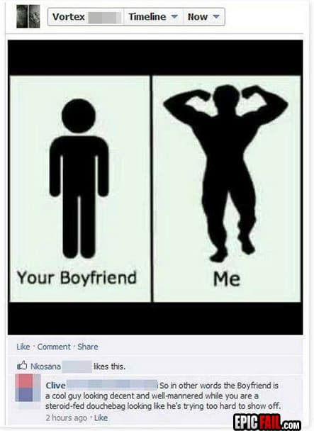 Clip: facebook Showoff FAIL / Burn WIN