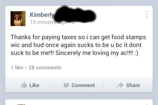 Caught on camera: facebook Status FAIL