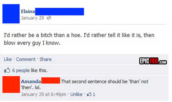 Scene: facebook Status Update FAIL