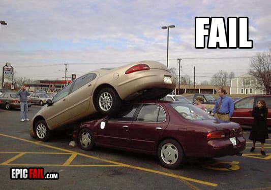 How NOT to parallel park — fail moment