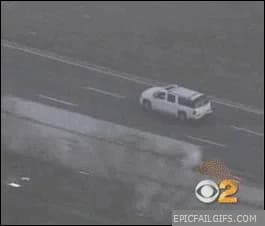He drives like a madman but you won't believe how the crash ended. — close call
