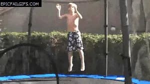 Moment: trampoline Fail