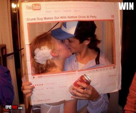 Caught on camera: epic Costume Win Drunk Guy Makes Out With Hottest Chick At Party