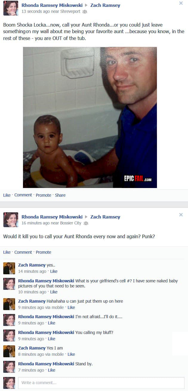 Caught on camera: aunt Trolling On Facebook Win