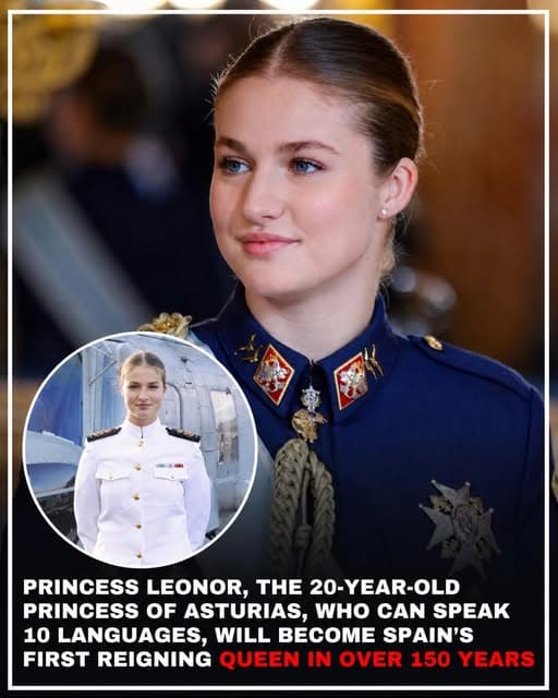 Princess Leonor, the 20-year-old Princess of Asturias, who can speak 10 languages, will become Spain's first reigning...