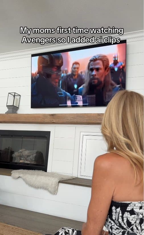 Scene: son Pranks Mom Using AI To Ruin One of the BEST Moments of Avengers Endgame