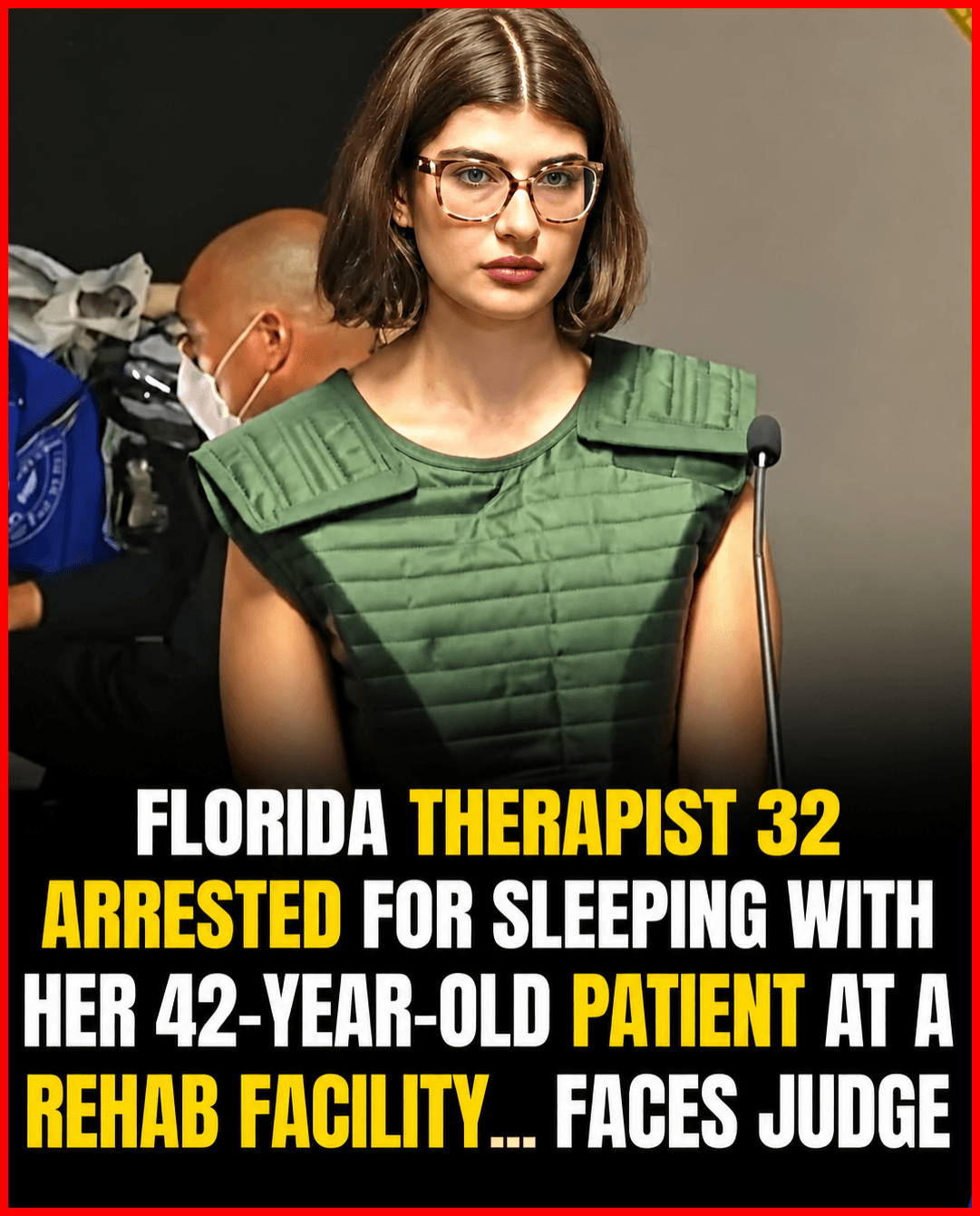 FLORIDA THERAPIST 32 ARRESTED FOR SLEEPING WITH HER 42-YEAR-OLD PATIENT AT A REHAB FACILITY FACES JUDGE — viral news clip