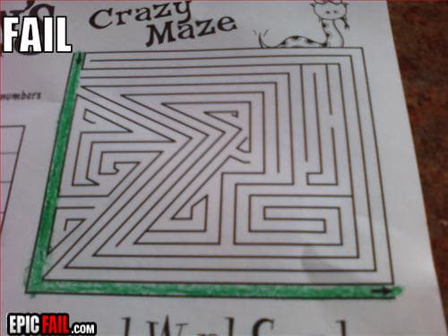 Scene: crazy Maze Fail