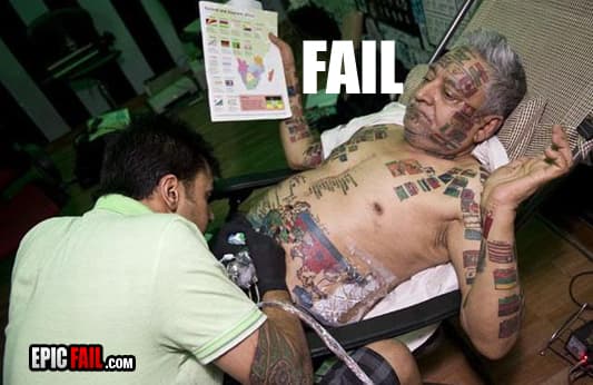 Caught on camera: cool Tattoo Fail