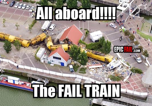 Scene: epic Train Fail