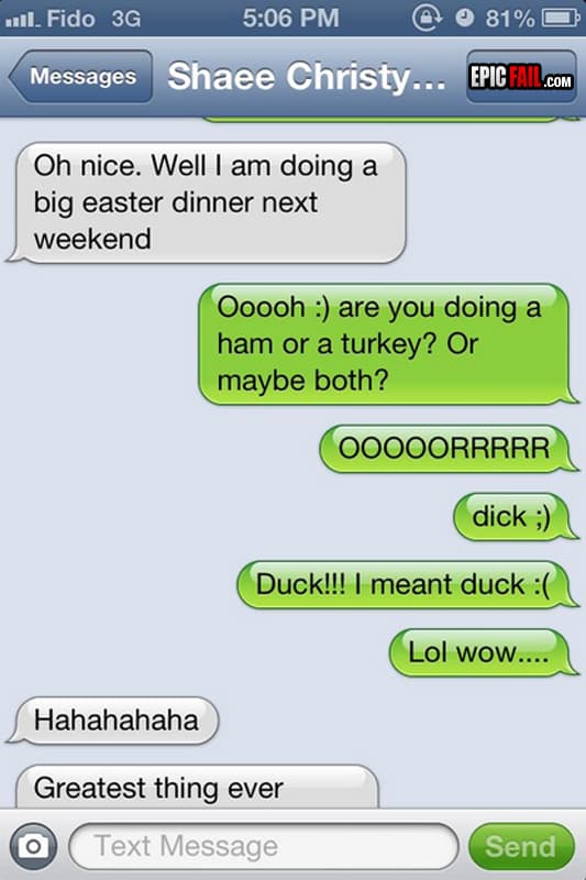 Caught on camera: easter Text Fail
