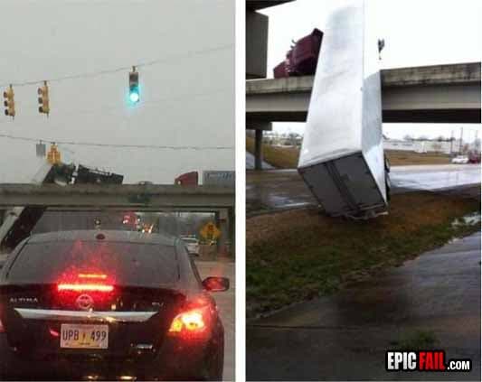 Caught on camera: epic Truck Fail