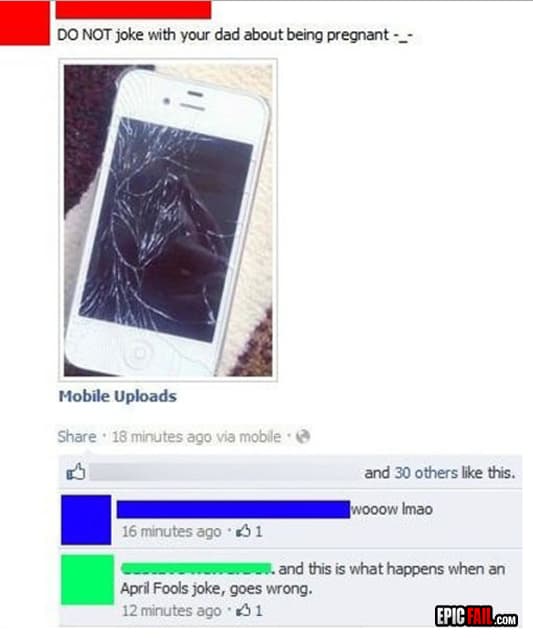 Caught on camera: april Fools Fail