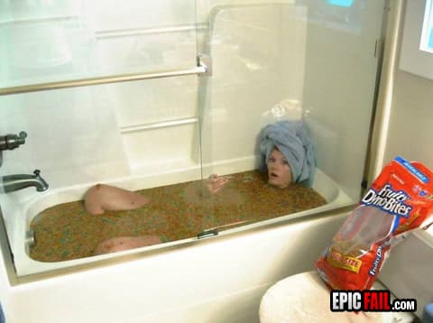 Watch: bath FAIL