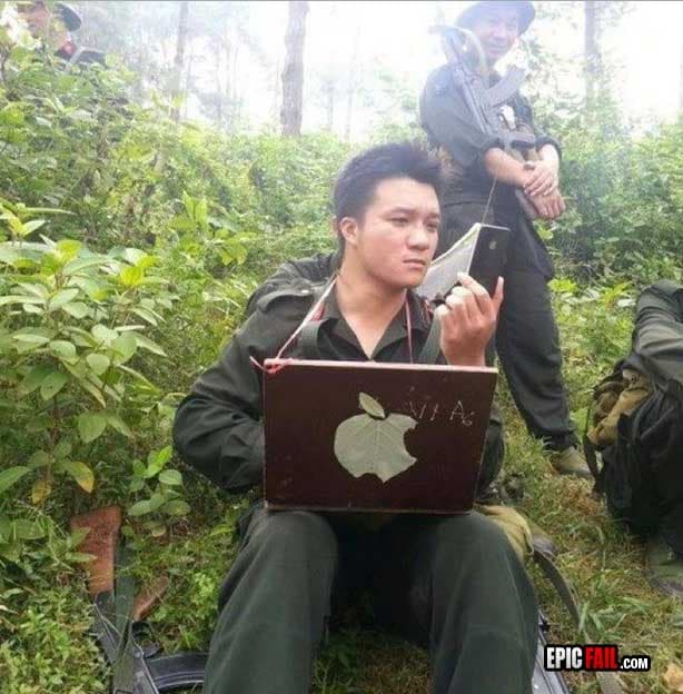 Caught on camera: apple FAIL
