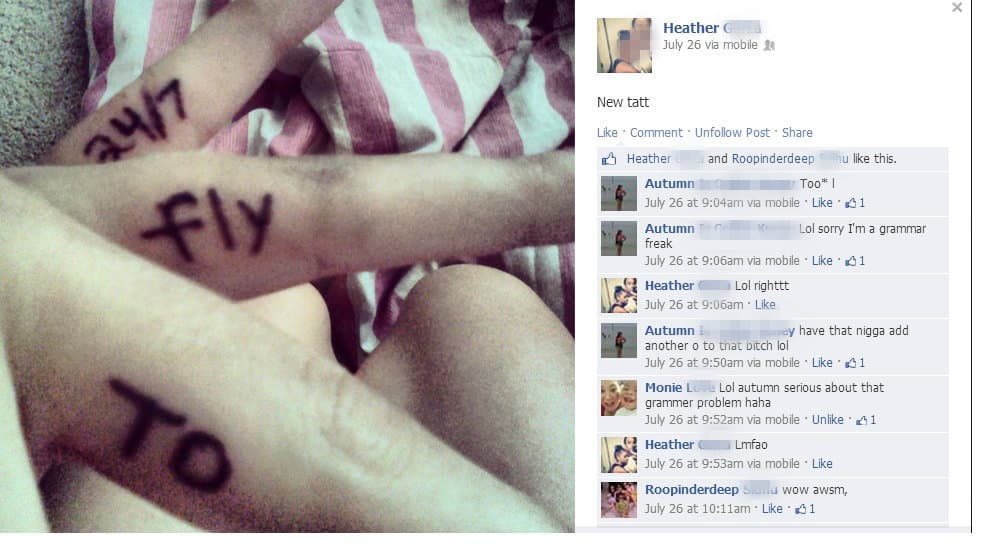 Clip: facebook Tattoo FAIL