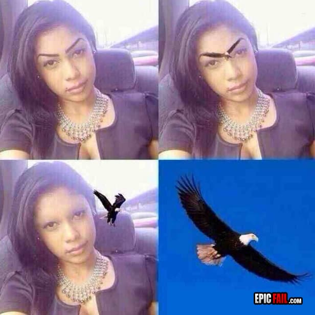 Eagle Eyebrows — fail moment