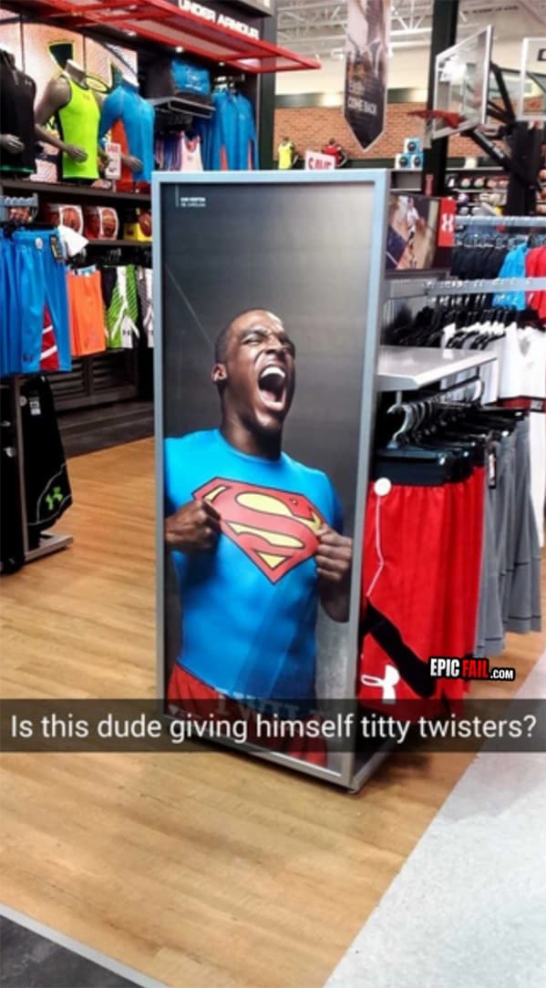 Caught on camera: fashion Advert FAIL