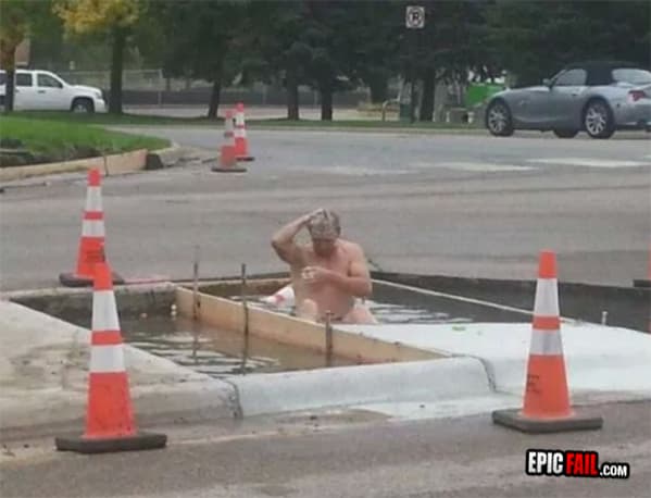 Watch: bath FAIL