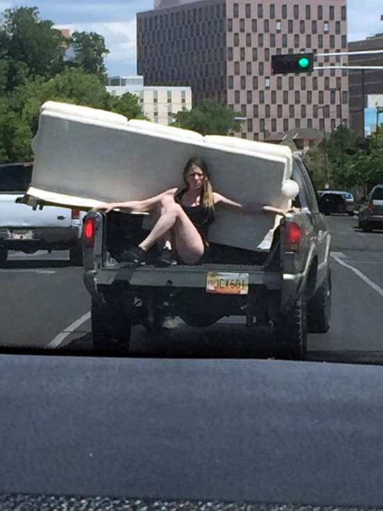 Don't worry, the beer is safe in the front seat — fail moment