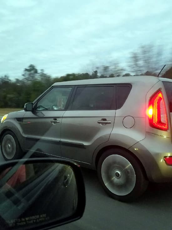 60MPH. Movie on iPad. SnapChatting on phone — fail moment
