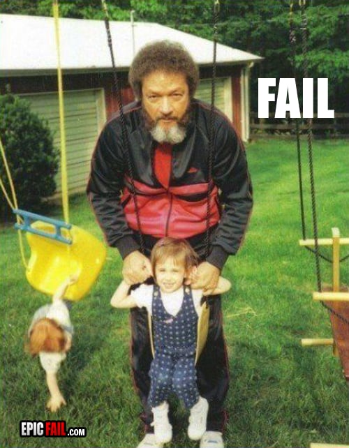 Little girl falls from swing during family photo — fail moment