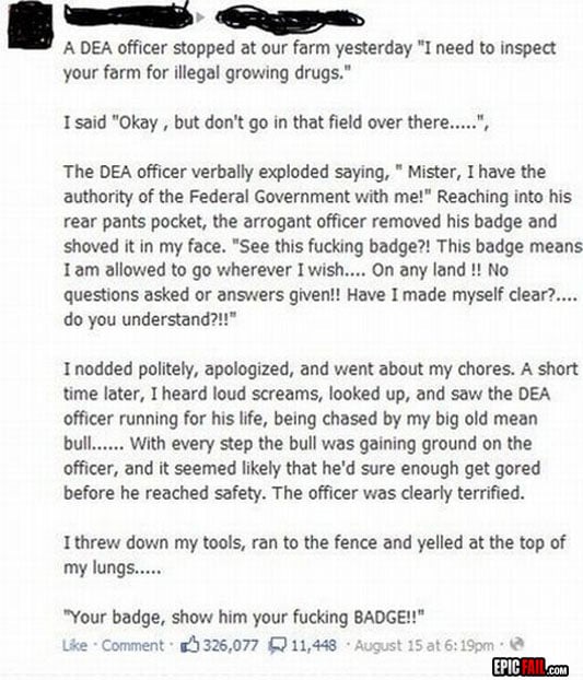 Arrogant DEA officer gets what he deserves in this hilarious joke — fail moment
