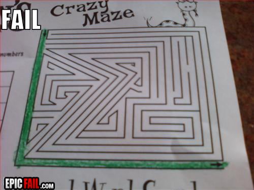 Scene: crazy Maze Fail