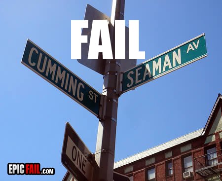 Scene: street Sign Fail