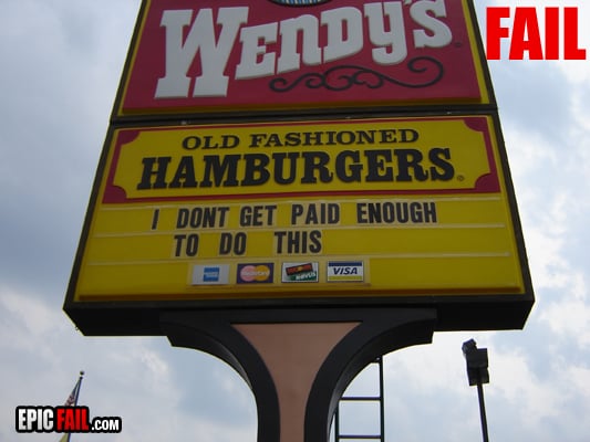 Clip: wendy's Sign Fail