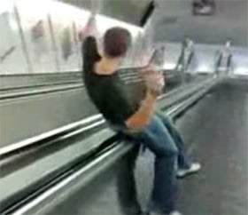 Caught on camera: escalator Fail