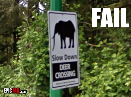 Caught on camera: deer Sign Fail