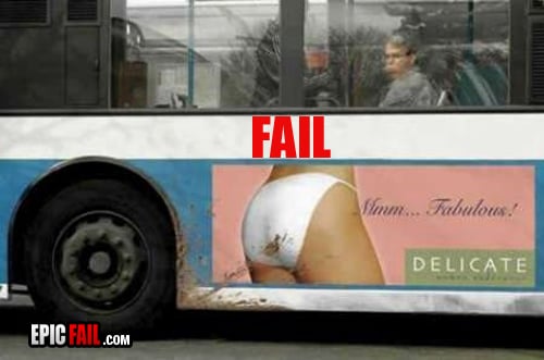 Caught on camera: bus Ad Fail