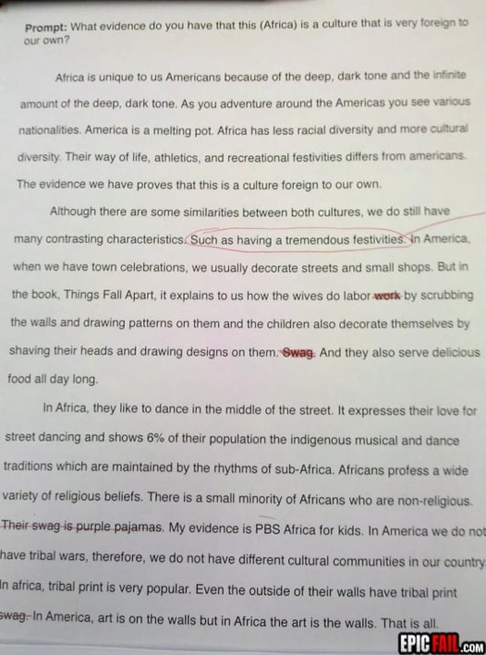Clip: essay WIN or FAIL?