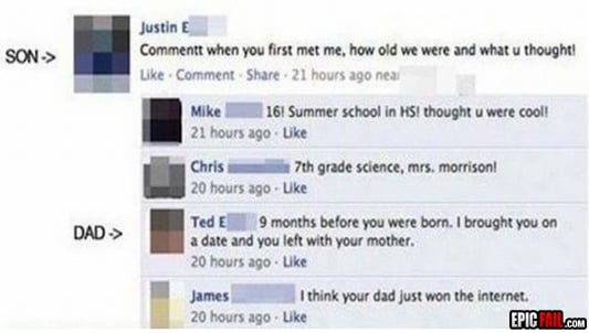 Scene: dad Facebook Win