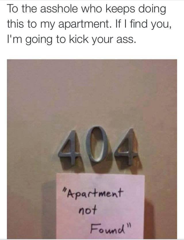 Apartment 404 — fail moment