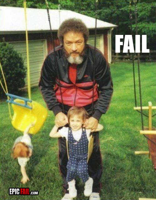 Little girl falls from swing during family photo β fail moment